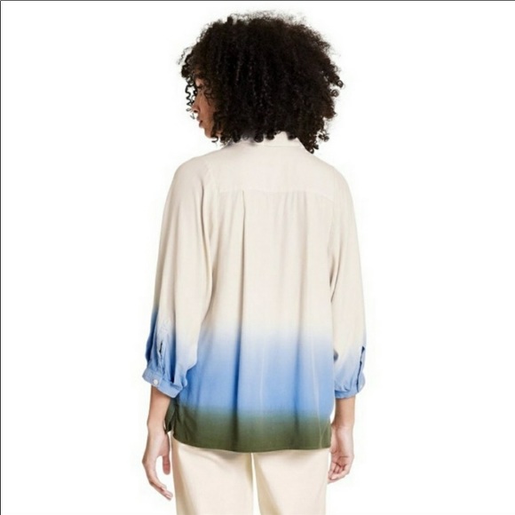 Rachel Comey X Target Dip Dye Button Down Blouse Sz Small  NWT - Picture 3 of 6